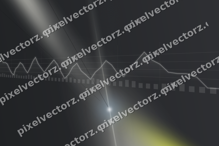 Glowing neon chart background in yellow and grey