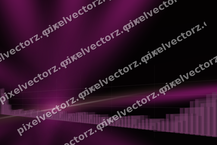 Glowing neon chart background in magenta and lime