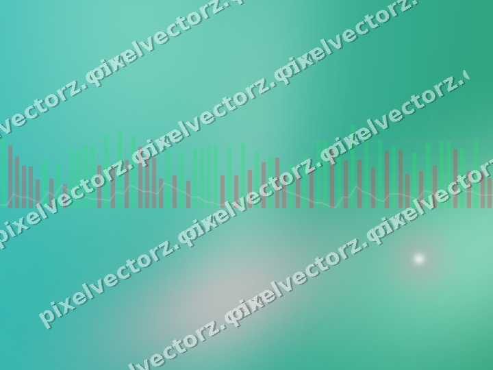 Glowing neon chart background in pale pink and pale amber
