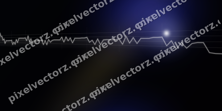 Glowing neon chart background in blue and amber