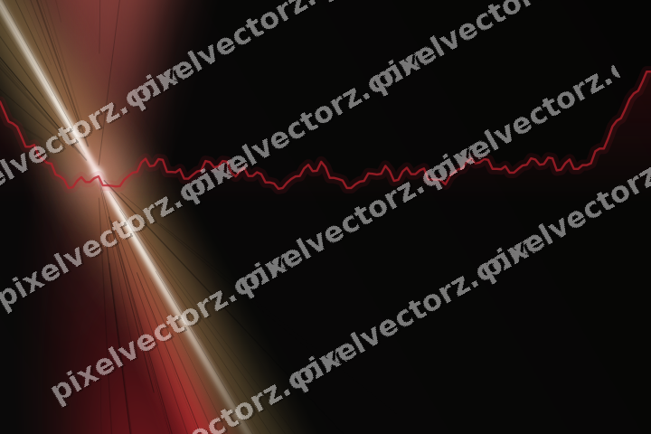 Glowing neon chart background in red and amber