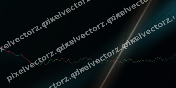 Glowing neon chart background in teal and orange