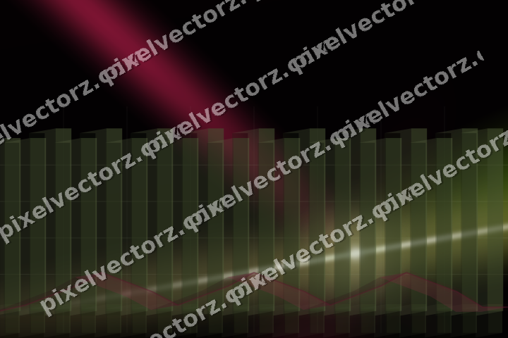 Glowing neon chart background in lime and pink
