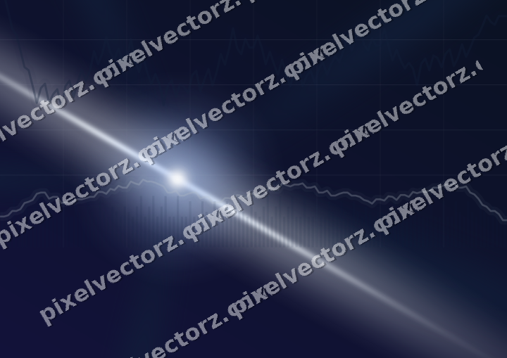 Glowing neon chart background in dark blue and white