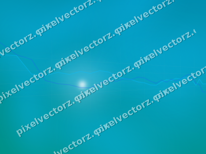 Glowing neon chart background in cyan and teal