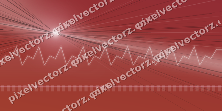 Glowing neon chart background in pale pink and pale red