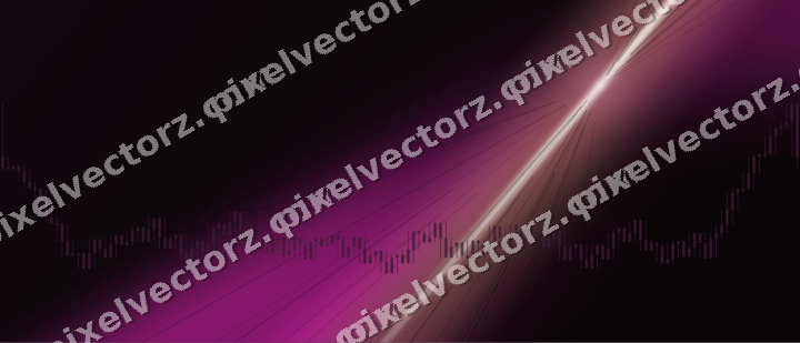 Glowing neon chart background in magenta and amber