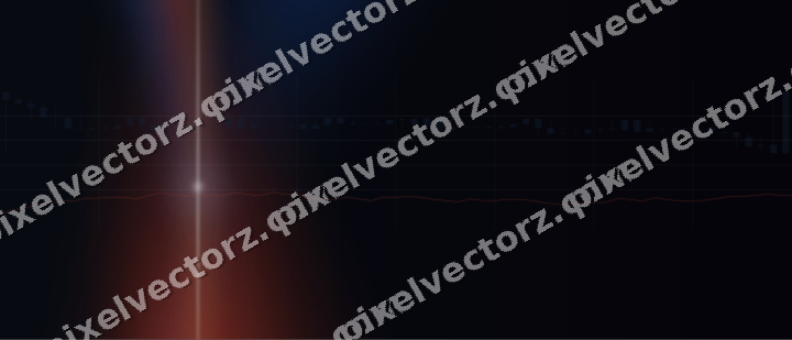 Glowing neon chart background in blue and red