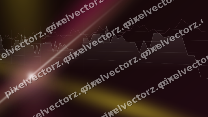 Glowing neon chart background in pink and yellow