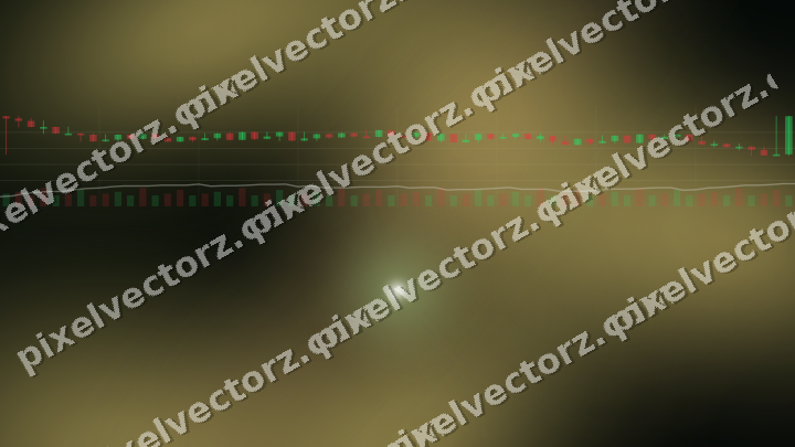 Glowing neon chart background in lime and yellow