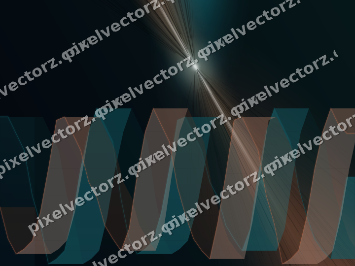 Glowing neon chart background in teal and orange