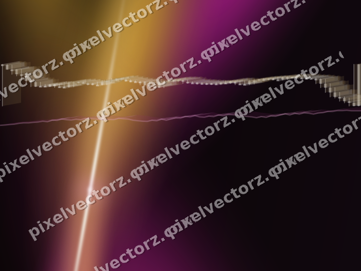 Glowing neon chart background in magenta and amber