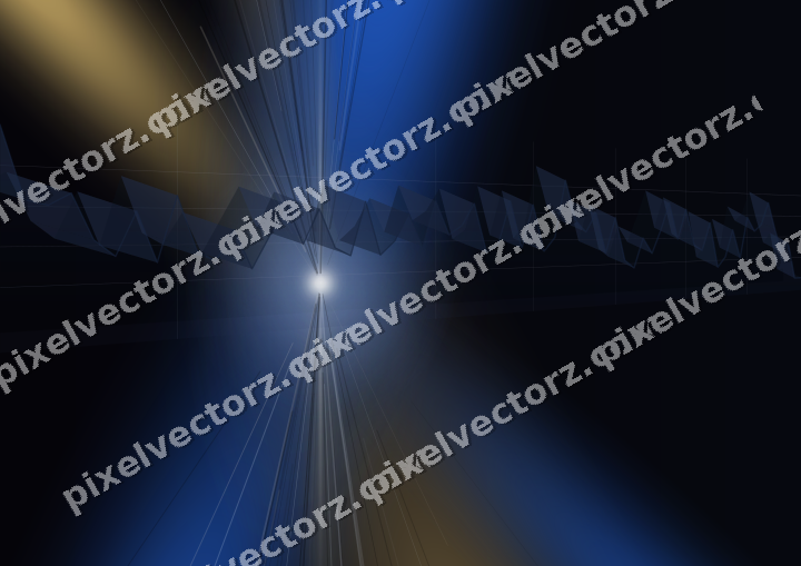 Glowing neon chart background in blue and amber