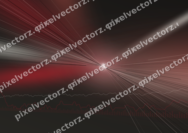Glowing neon chart background in red and pale amber