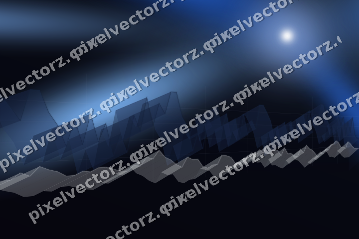 Glowing neon chart background in blue