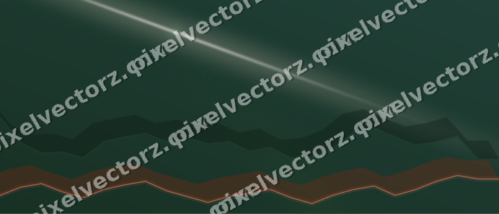Glowing neon chart background in dark green and red
