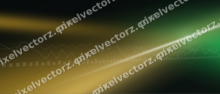 Glowing neon chart background in green and amber