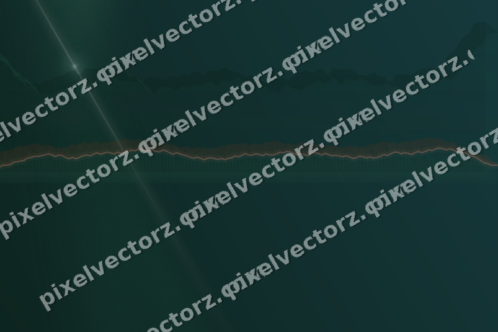 Glowing neon chart background in dark green and orange