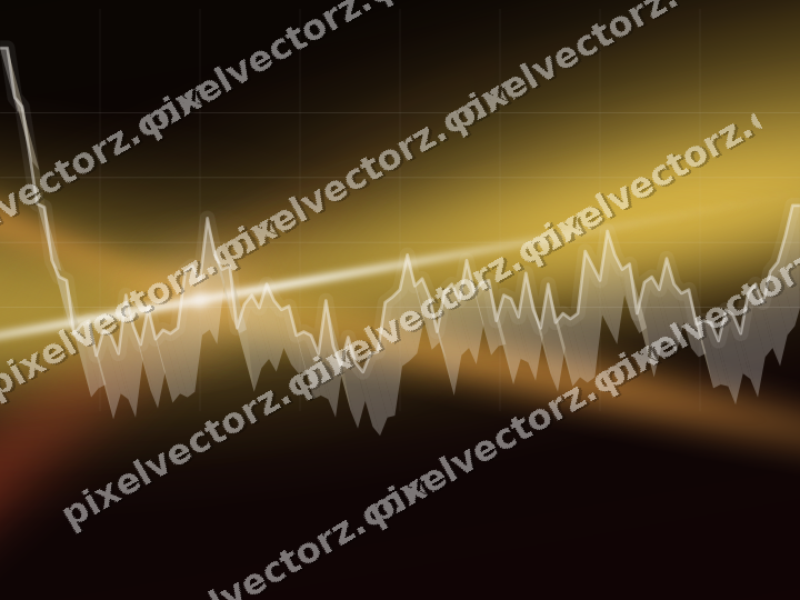 Glowing neon chart background in orange and amber
