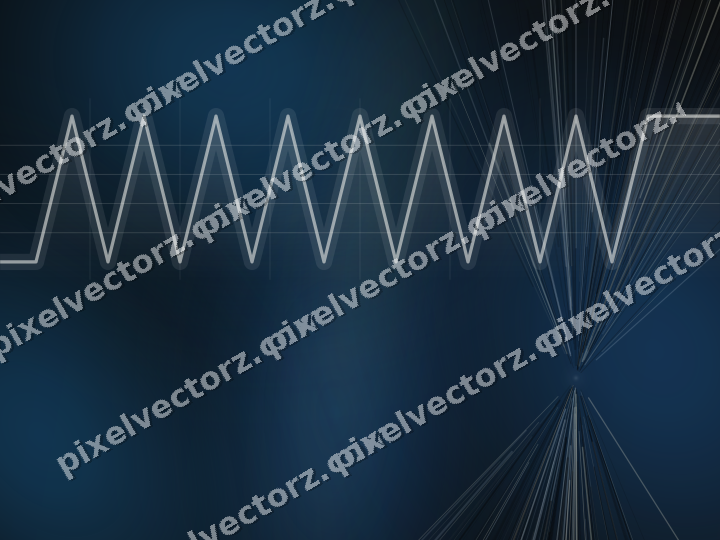 Glowing neon chart background in blue and yellow