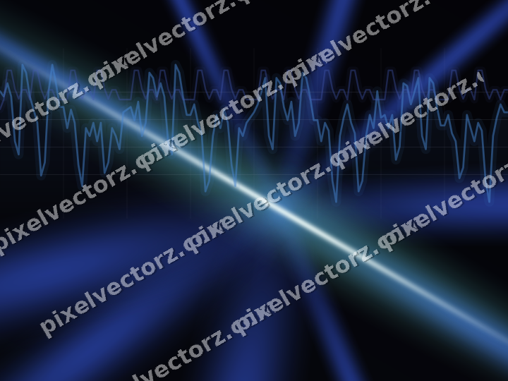 Glowing neon chart background in blue and cyan