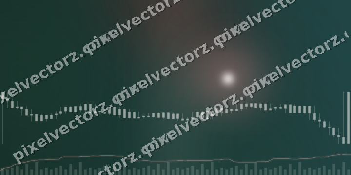 Glowing neon chart background in dark red and dark green