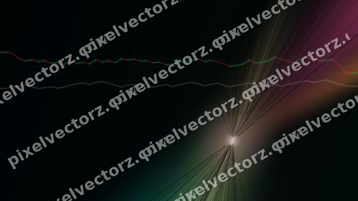 Glowing neon chart background in pink and orange