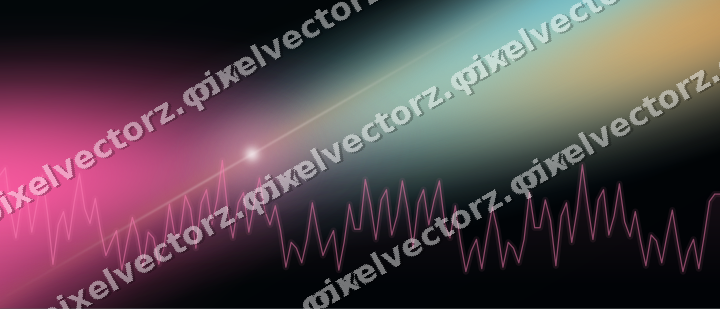 Glowing neon chart background in pink and cyan