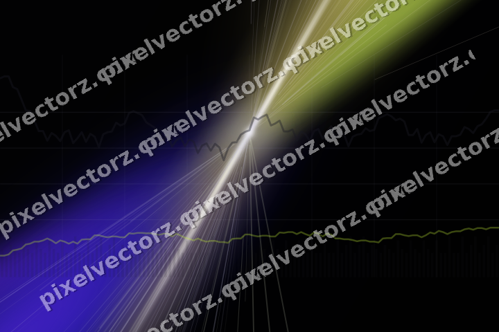 Glowing neon chart background in blue and purple