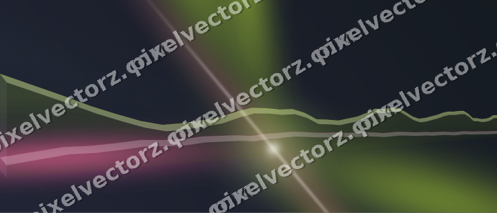 Glowing neon chart background in lime and amber