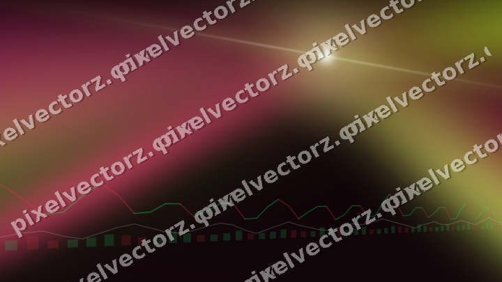 Glowing neon chart background in lime and pink
