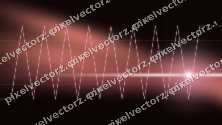Glowing neon chart background in pink and red