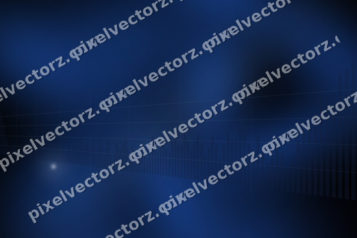 Glowing neon chart background in blue