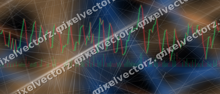 Nahtloser Neon Diagramm Hintergrund in Blau und Orange