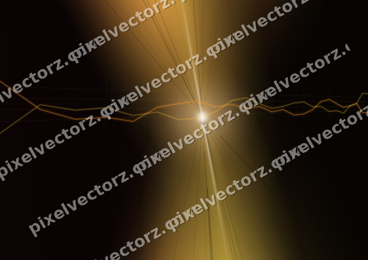 Glowing neon chart background in orange and amber