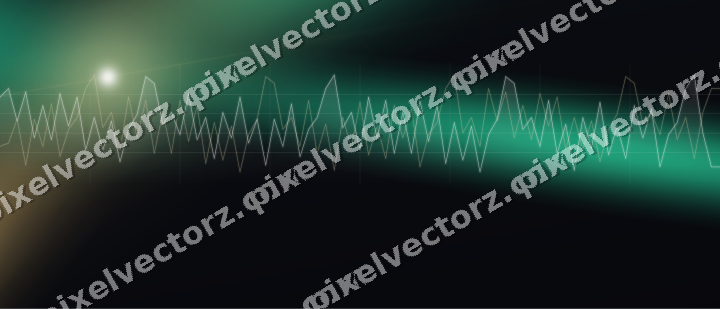 Glowing neon chart background in amber and green