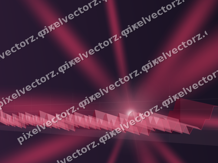 Glowing neon chart background in pink and amber
