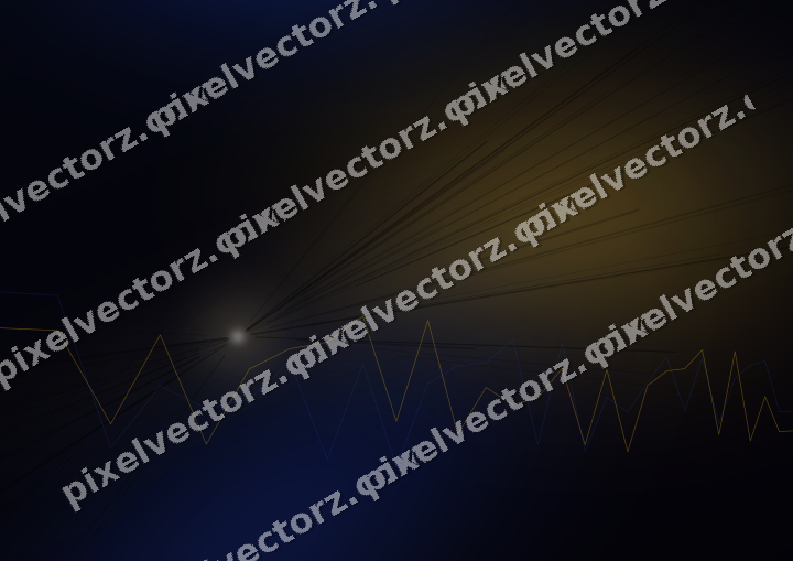 Glowing neon chart background in amber and blue