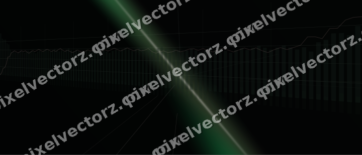 Glowing neon chart background in green and red
