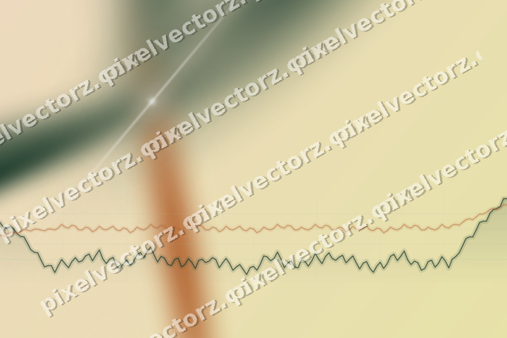 Soft pastel chart background in dark green and orange