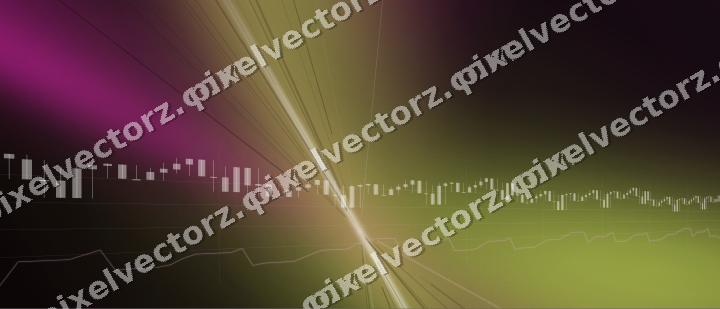 Glowing neon chart background in magenta and lime