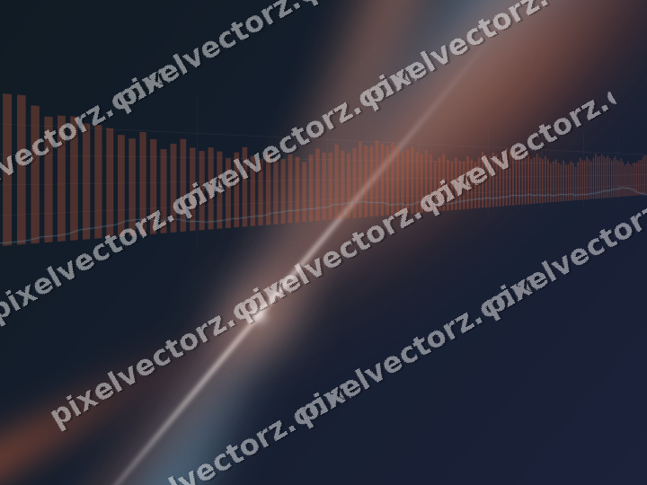 Glowing neon chart background in orange and cyan
