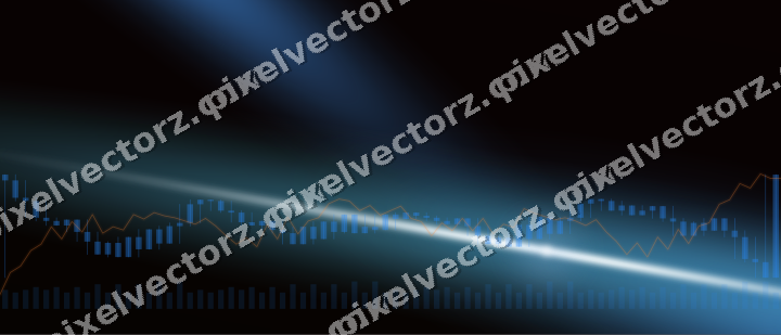Glowing neon chart background in blue and red