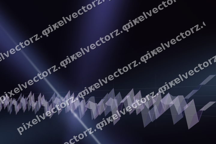 Glowing neon chart background in purple and blue