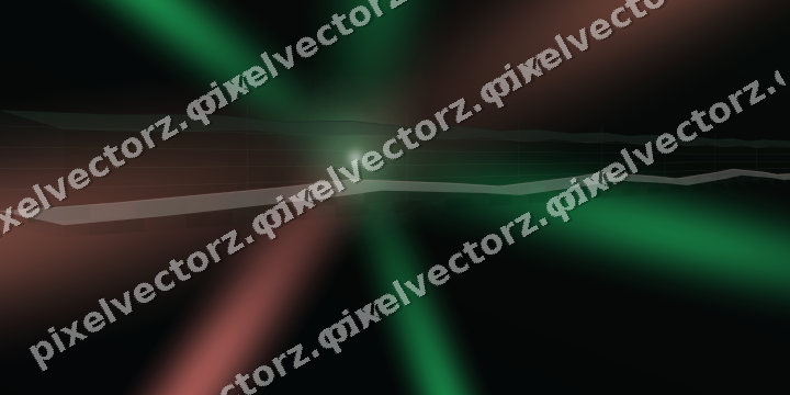 Glowing neon chart background in green and red