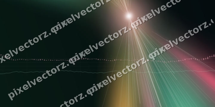 Glowing neon chart background in pink and amber