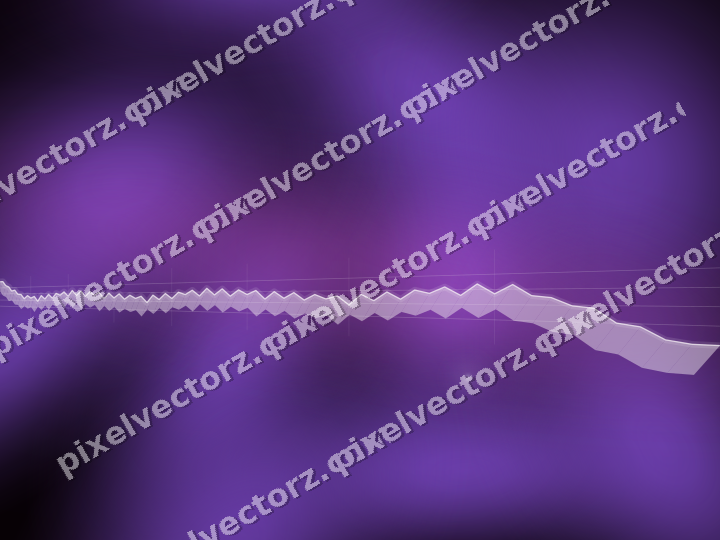 Glowing neon chart background in purple and blue