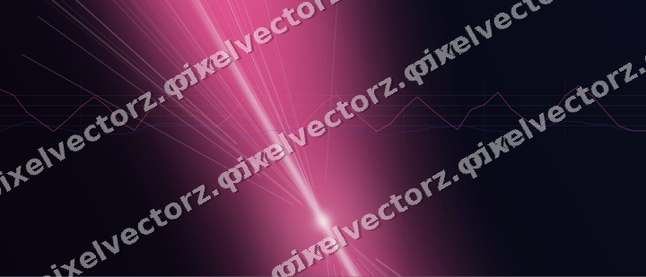 Glowing neon chart background in pink and blue