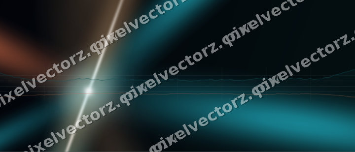 Glowing neon chart background in teal and orange