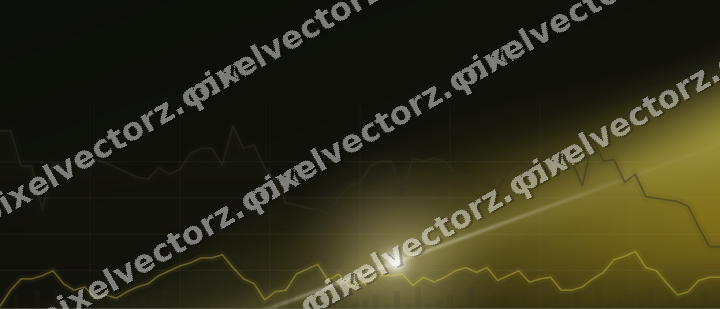Glowing neon chart background in amber and yellow